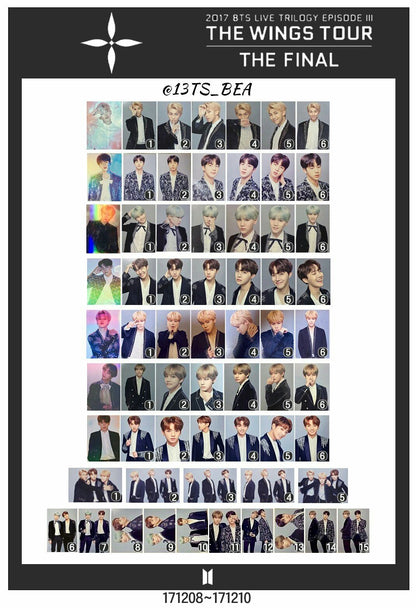 Wings Tour Mini Photocards